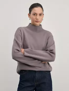 Джемпер с воротником-стойкой из вискозы