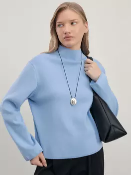 Джемпер с воротником-стойкой из вискозы