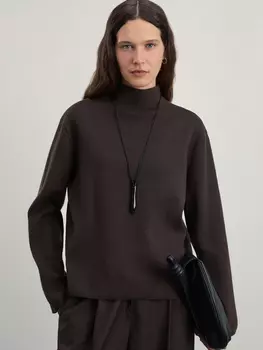 Джемпер с воротником-стойкой из вискозы