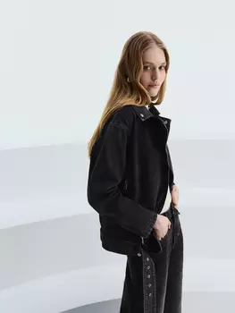 Джинсовая куртка-косуха с эффектами