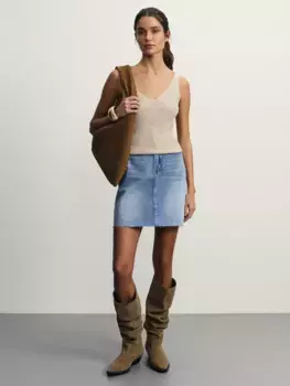 Джинсовая юбка мини