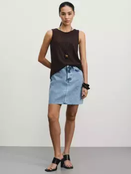 Джинсовая юбка мини