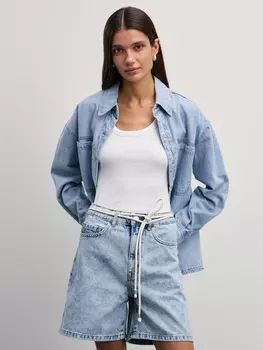 Джинсовые шорты А-силуэта