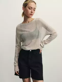 Джинсовые шорты А-силуэта