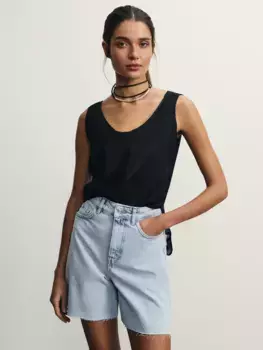 Джинсовые шорты А-силуэта