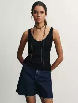 Джинсовые шорты А-силуэта