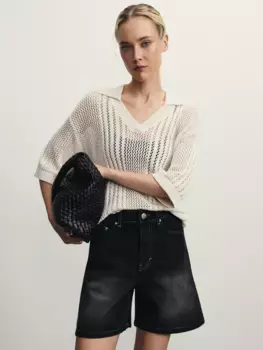 Джинсовые шорты А-силуэта