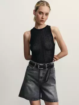 Джинсовые шорты А-силуэта