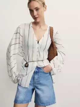 Джинсовые шорты А-силуэта