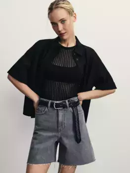 Джинсовые шорты А-силуэта