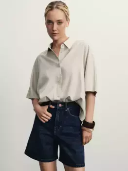 Джинсовые шорты А-силуэта