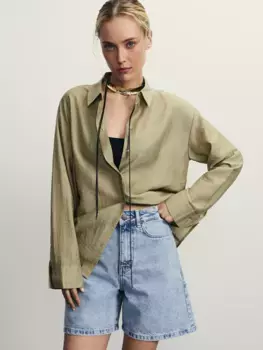 Джинсовые шорты А-силуэта