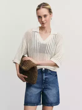 Джинсовые шорты А-силуэта