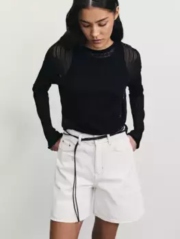 Джинсовые шорты А-силуэта