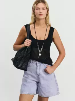 Джинсовые шорты А-силуэта