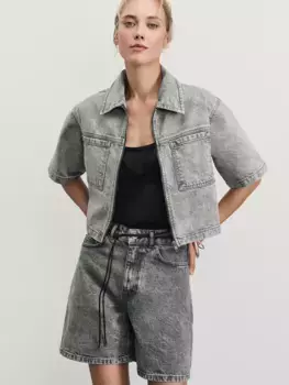 Джинсовые шорты А-силуэта