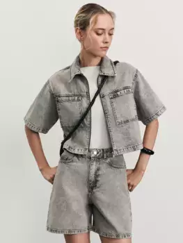 Джинсовые шорты А-силуэта