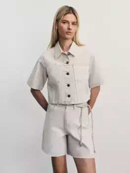 Джинсовые шорты А-силуэта