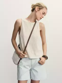 Джинсовые шорты А-силуэта с поясом