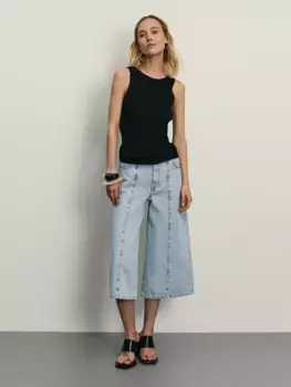 Джинсовые шорты бермуды удлиненные