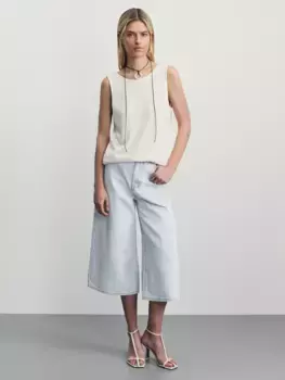 Джинсовые шорты бермуды удлиненные