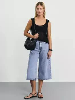 Джинсовые шорты бермуды удлиненные