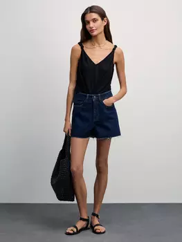 Джинсовые шорты mom fit