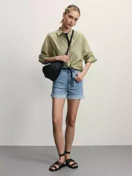 Джинсовые шорты mom fit