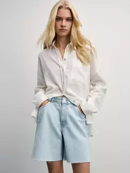 Джинсовые шорты с резинкой в поясе