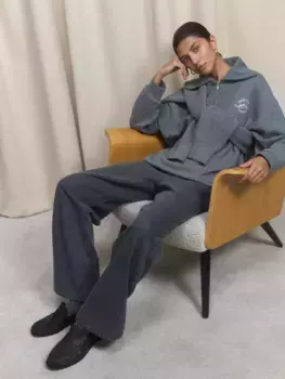Джинсы baggy с резинкой в поясе