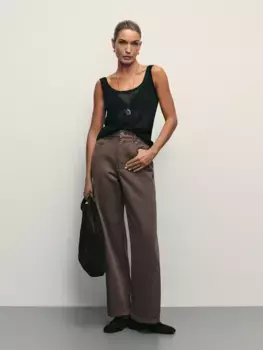 Джинсы baggy с резинкой в поясе