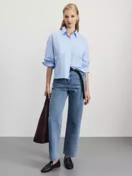 Джинсы baggy с резинкой в поясе