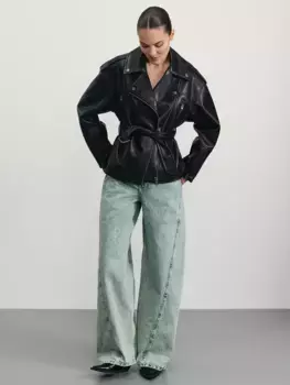 Джинсы barrel с переведенными швами