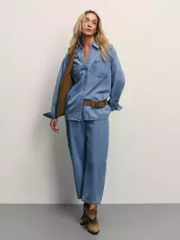 Джинсы barrel с высокой посадкой