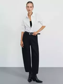 Джинсы barrel с высокой посадкой