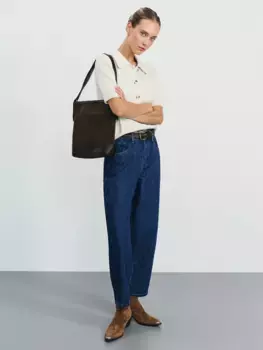 Джинсы barrel с высокой посадкой