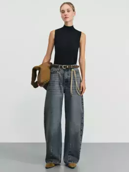 Джинсы barrel с высокой посадкой