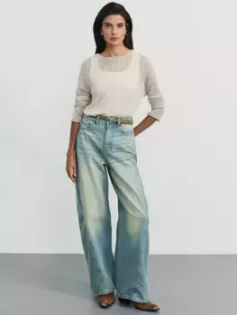 Джинсы barrel с высокой посадкой