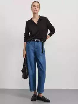 Джинсы barrel с высокой посадкой