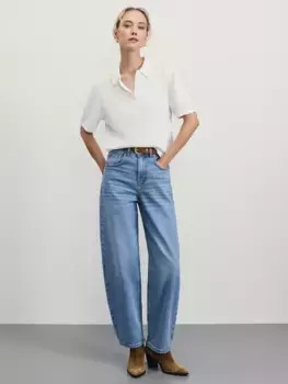 Джинсы barrel с высокой посадкой