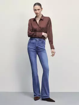 Джинсы bootcut с высокой посадкой