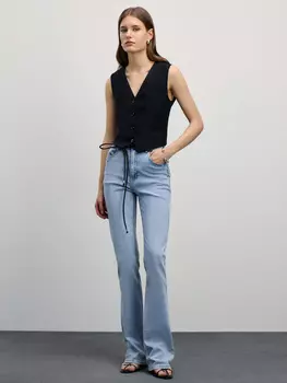 Джинсы bootcut с высокой посадкой