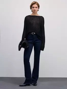 Джинсы bootcut с высокой посадкой