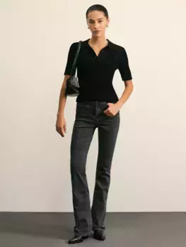 Джинсы bootcut с высокой посадкой