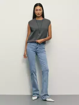 Джинсы bootcut с высокой посадкой