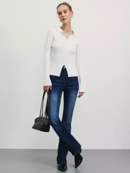 Джинсы bootcut с высокой посадкой