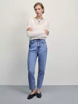 Джинсы mom fit с высокой посадкой