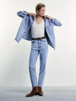 Джинсы mom fit с высокой посадкой