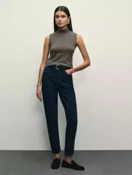 Джинсы mom с высокой посадкой