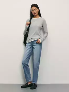 Джинсы mom с высокой посадкой